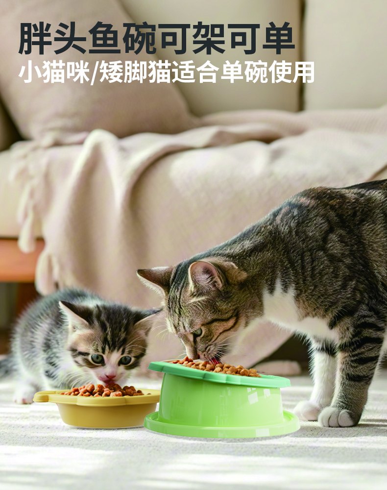 Elevated Cat Bowl With Tilted Feeding Angle and Detachable Design 5