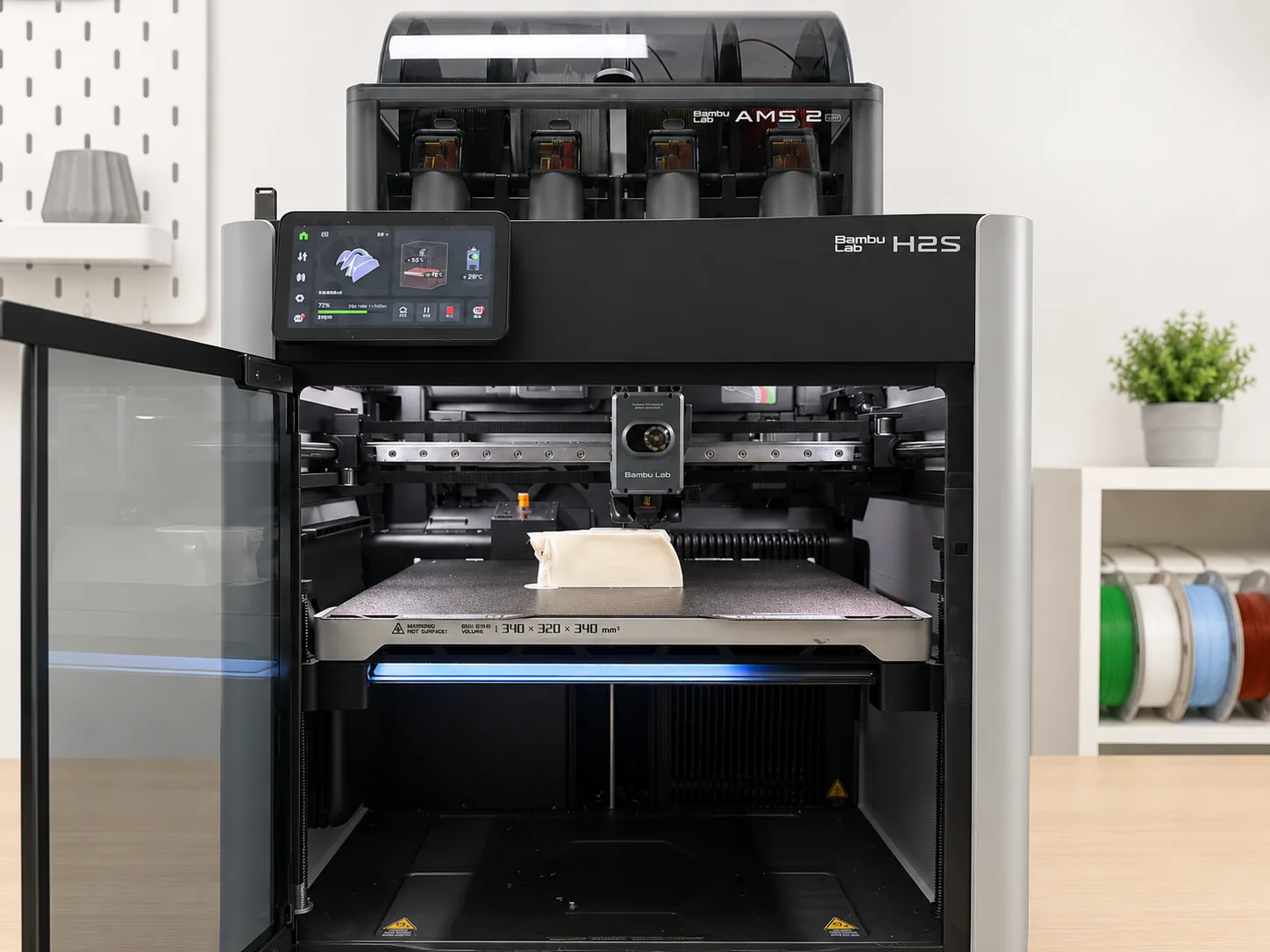 3D printer creating a pet product prototype