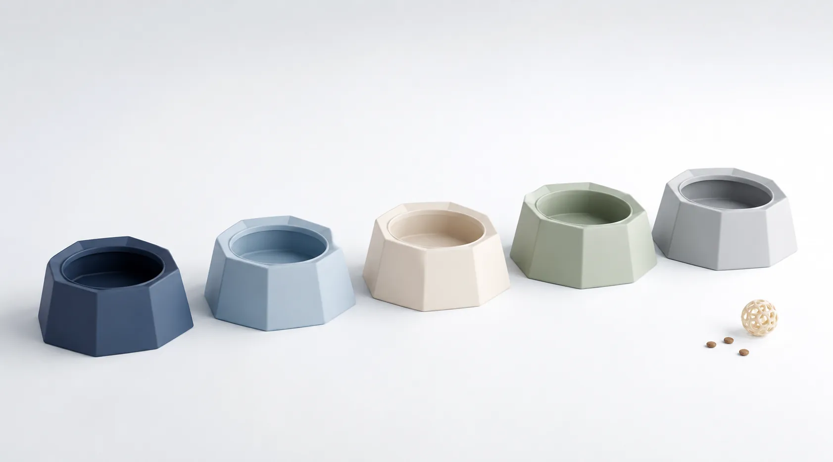 Custom pet bowl color variants