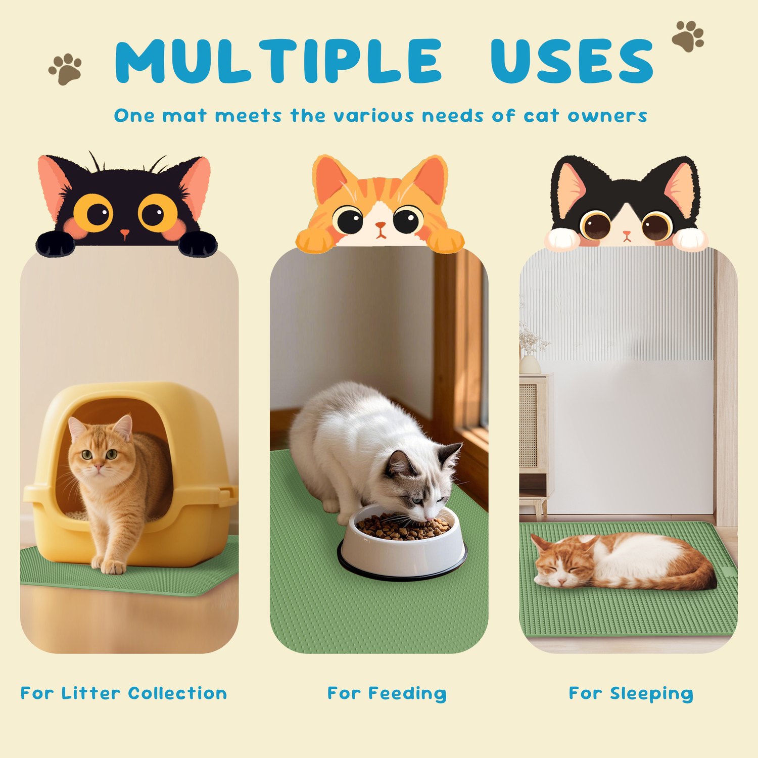 Silicone Cat Litter Mat With Litter-Trapping Texture 4