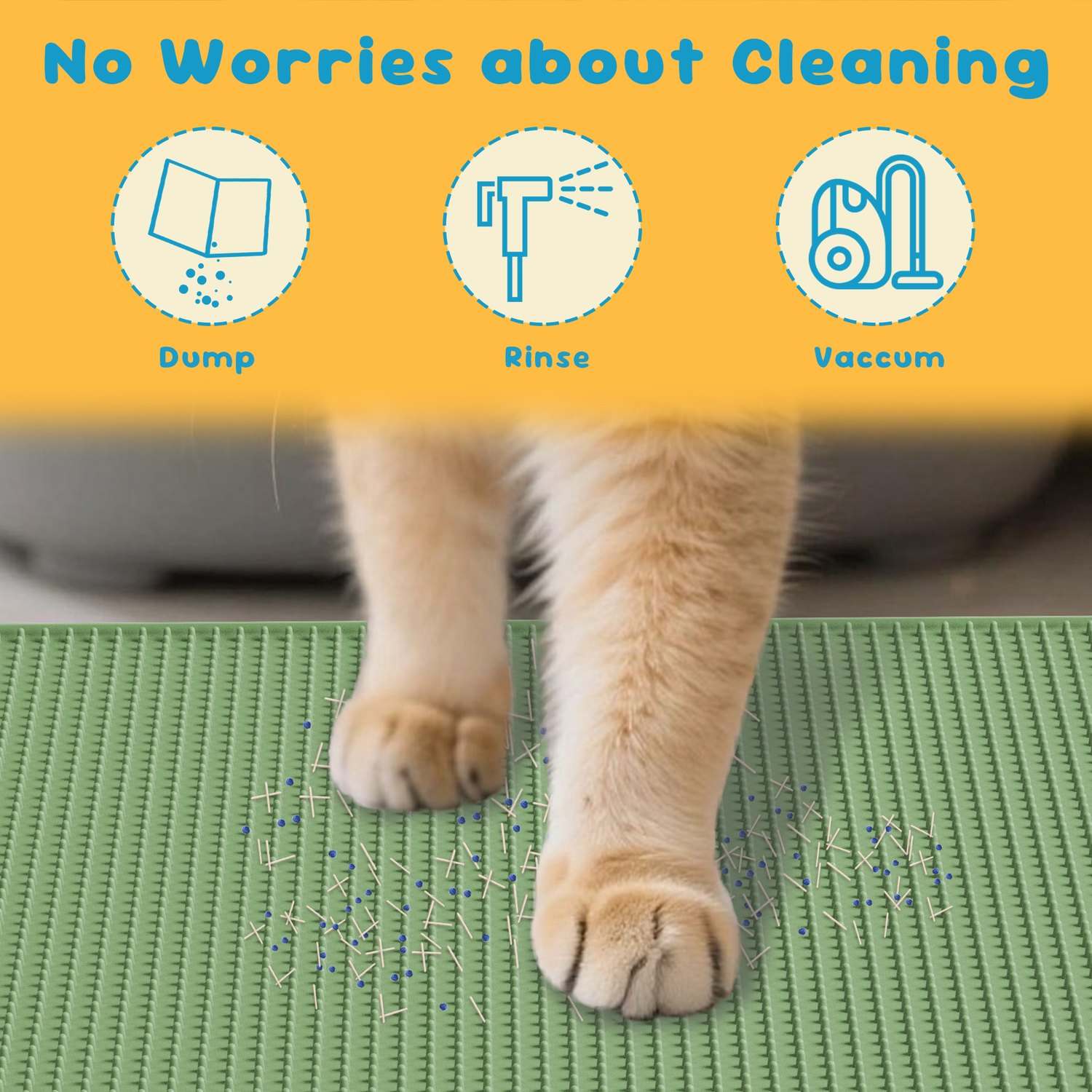 Silicone Cat Litter Mat With Litter-Trapping Texture 5